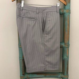 Callaway X Series Men's Golf Shorts Size 32 light grey & black stripes